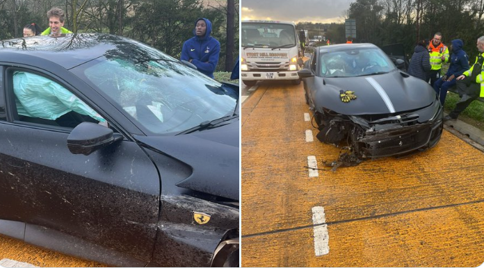 Фудбалери на Тотенхем имале собраќајна несреќа пред мечот со Ајнтрахт