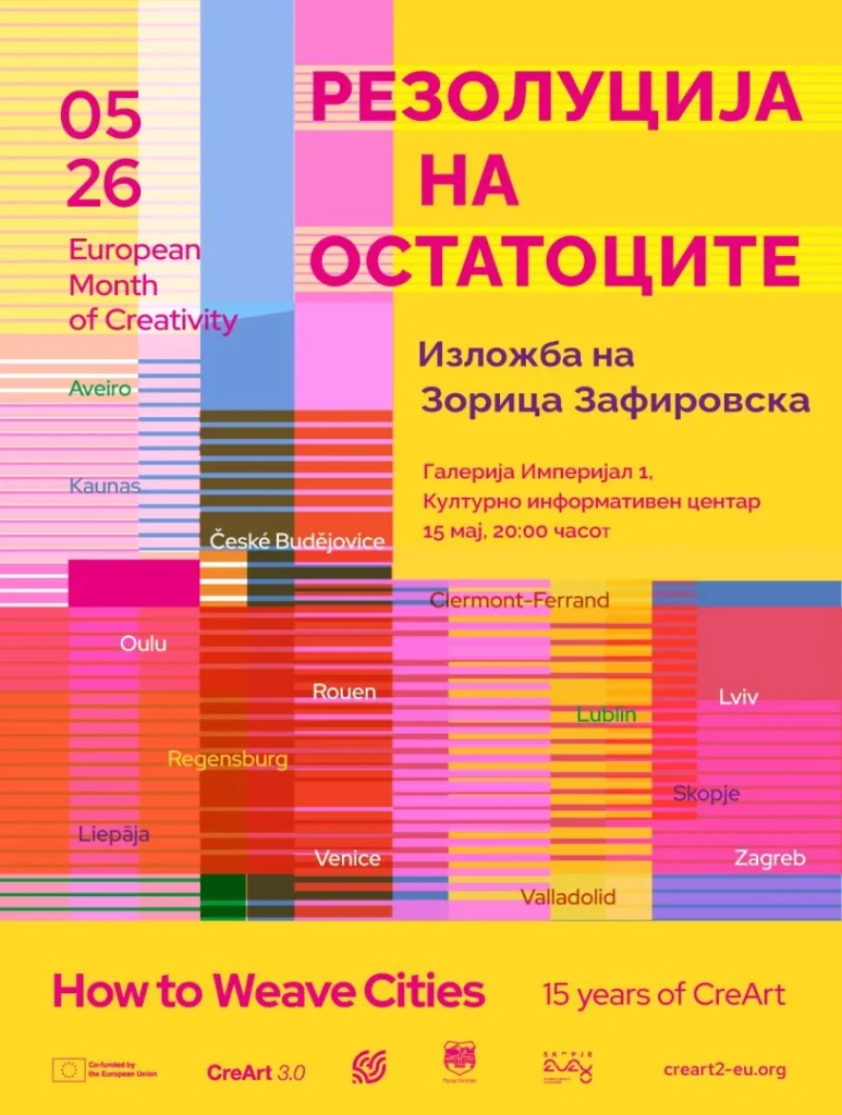„Резолуција на остатоците“ – изложба на Зорица Зафировска во КИЦ Скопје
